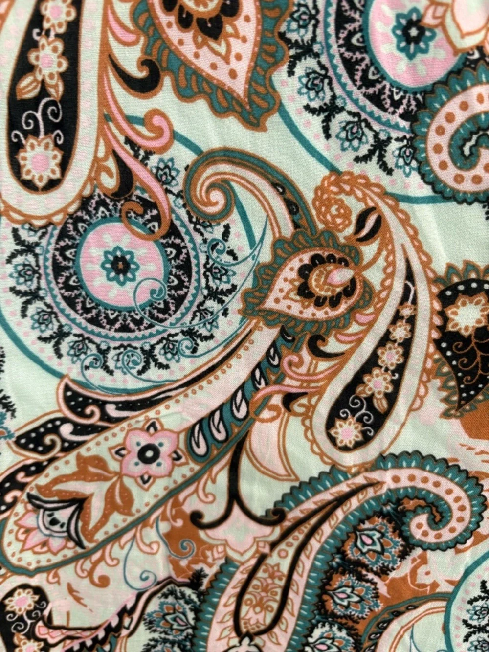 Anthropologie Cady Tiered Tunic Paisley Mock Neck Dress Size Small - Picture 15 of 16
